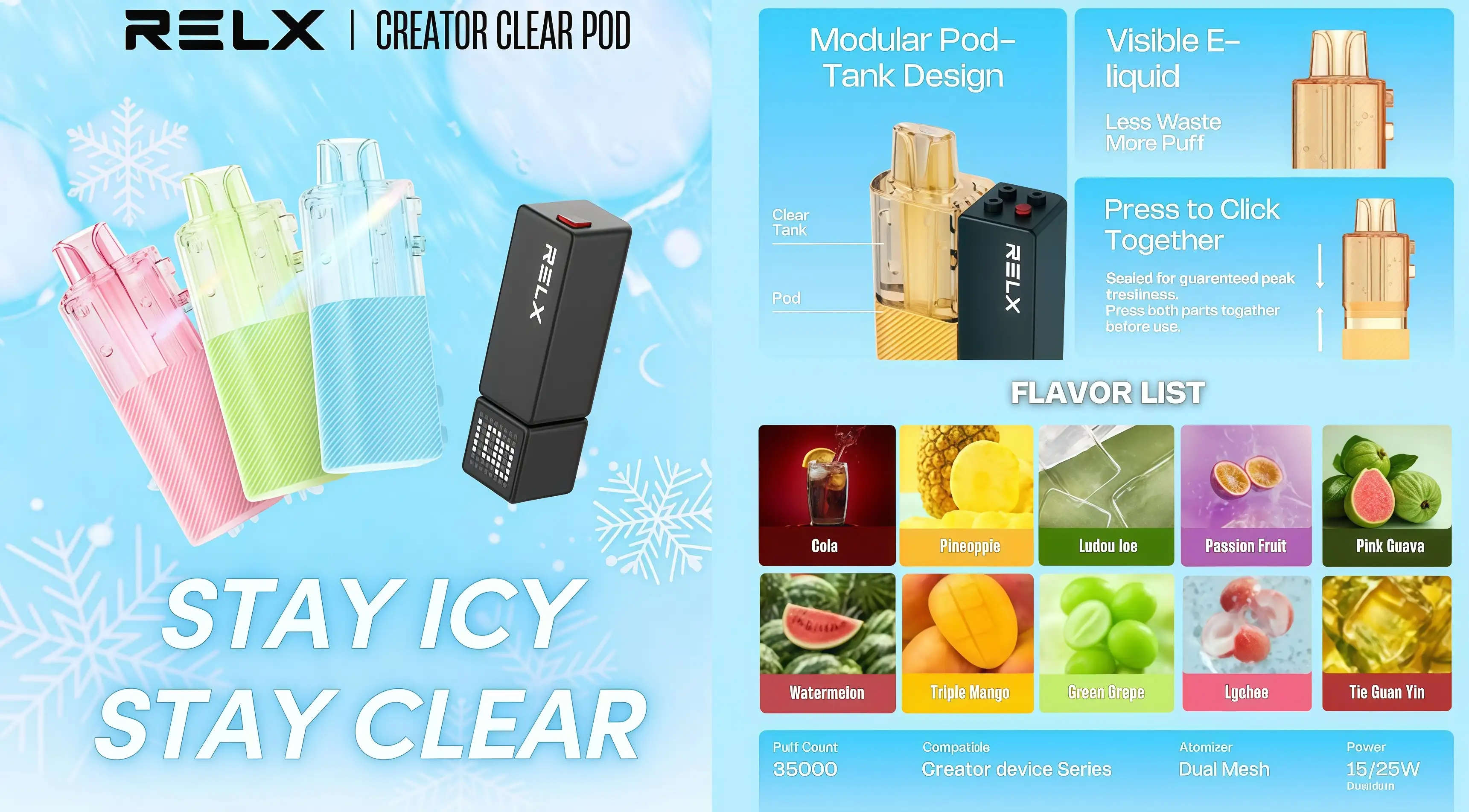 relx-creator-clear-pod-35000-puffs-modular-tank-flavors