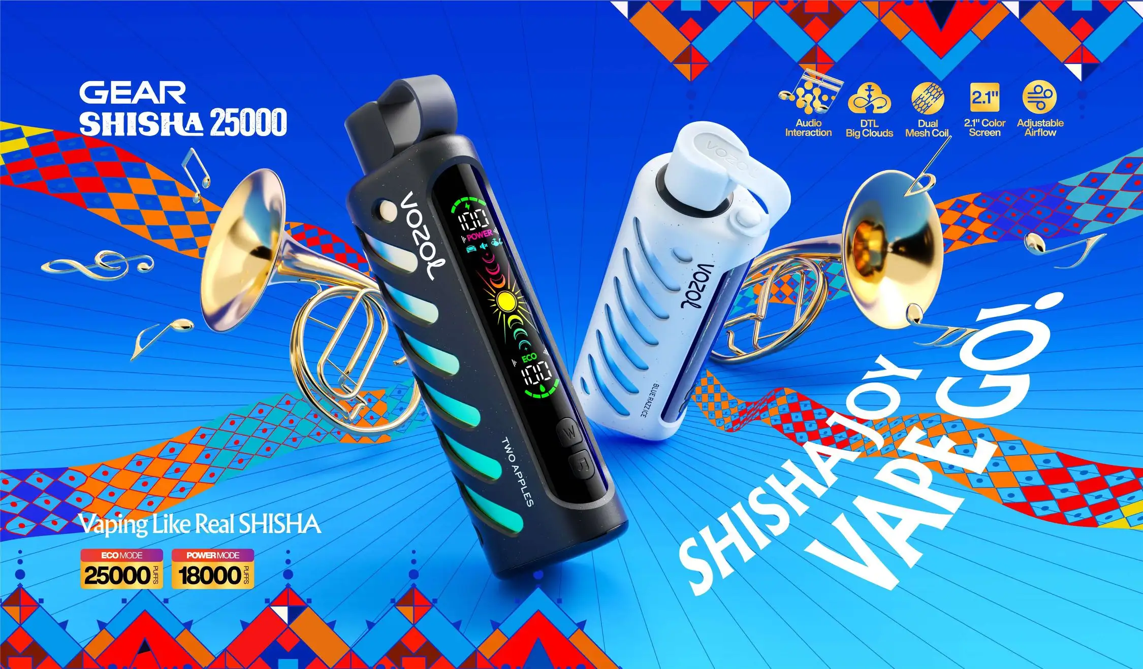 vozol-gear-shisha-智能雾化-silc-chip