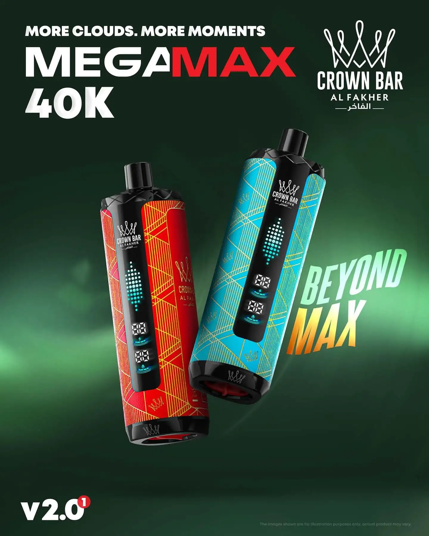 AL-FAKHER-Crown-Bar-Mega-Max-40K-产品主图-更多烟雾-超越极限