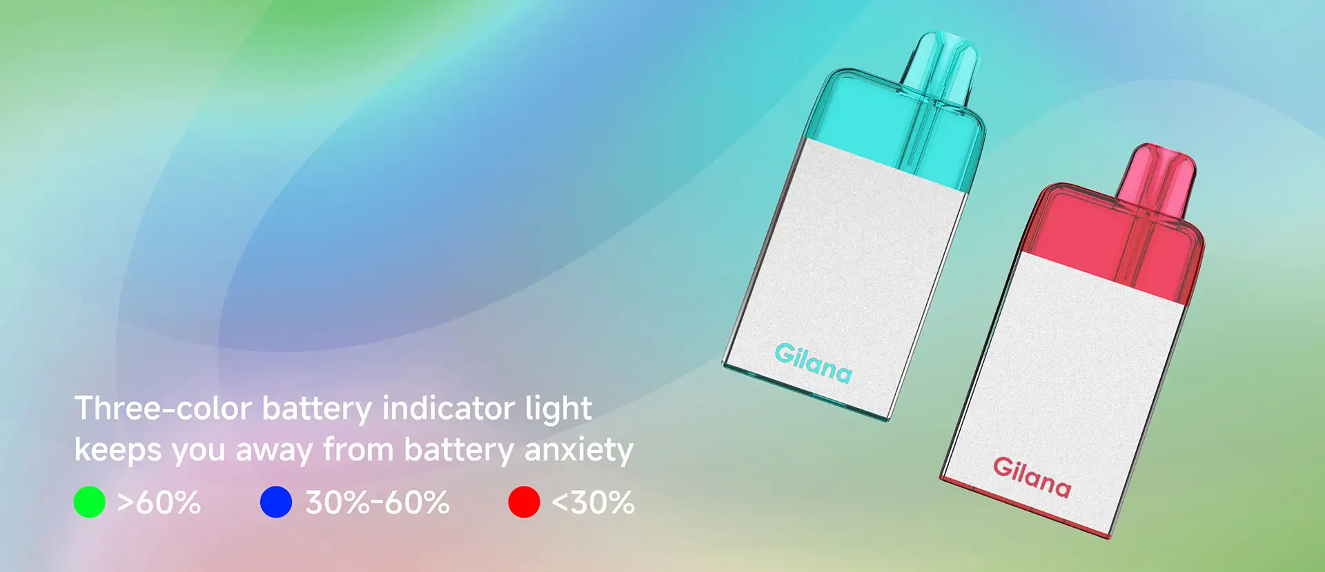 Gilana-三色电池指示灯-电量显示-告别电量焦虑