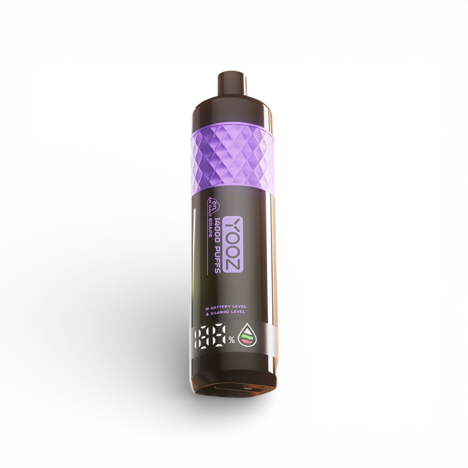 YOOZ-SHISHA-DTL-柚子-14000-Puffs,展示产品外观及包装。