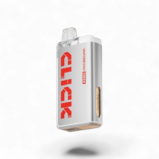 VAPORESSO-COSS-Click-6000-Puffs，展示产品外观及包装。