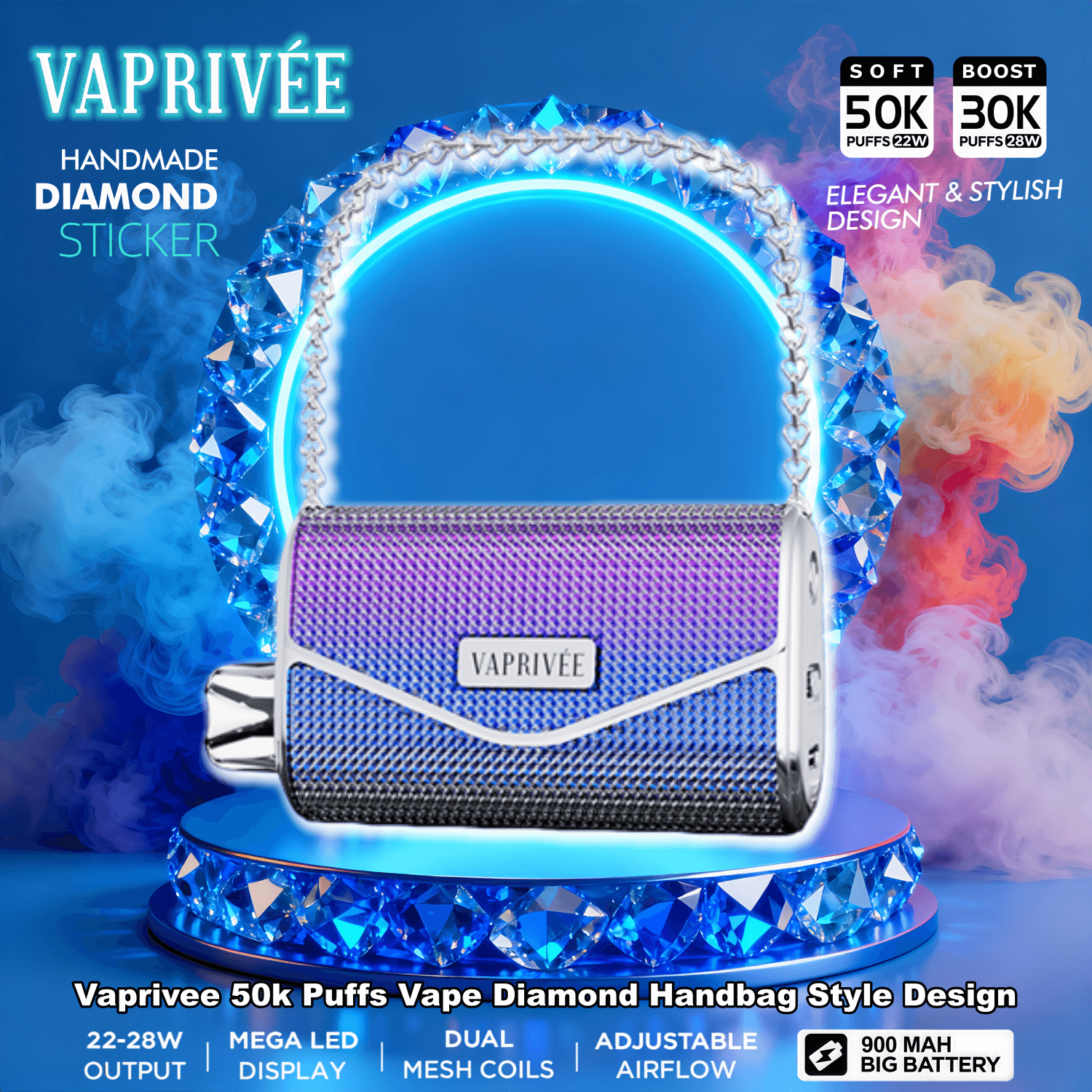 Vaprivee-50000-50K-Puffs-Dual-Mode-Disposable-Vape-Diamond-Handbag-Style-Design-2-3-5-Nicotines-12Tastes-Vape-Factory-Wholesale-FDvape1