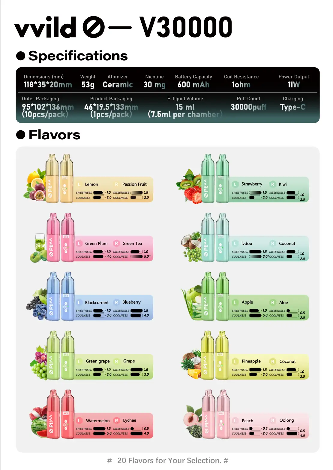 vild-V30000-20-flavors-sweetness-coolness